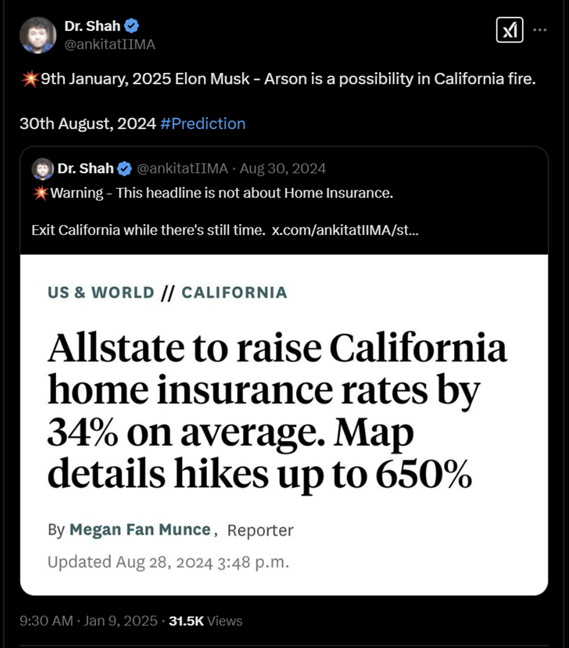 California Fire Initial Prediction