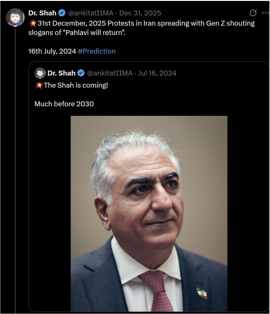 Fall of Islam, Christian Majority with Shah of Iran Prediction